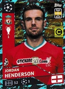 Sticker Jordan Henderson (Captain) - UEFA Champions League 2020-2021 n. LIV10 - Topps