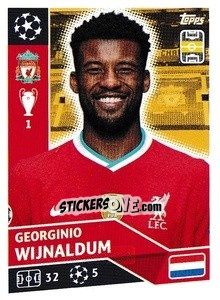Sticker Georginio Wijnaldum - UEFA Champions League 2020-2021 n. LIV12 - Topps