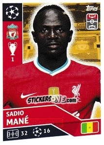 Sticker Sadio Mané - UEFA Champions League 2020-2021 - Topps