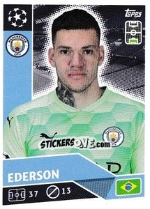 Sticker Ederson - UEFA Champions League 2020-2021 n. MCI3 - Topps