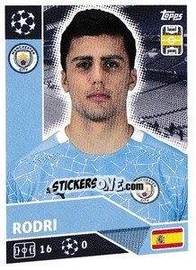 Sticker Rodri - UEFA Champions League 2020-2021 n. MCI9 - Topps