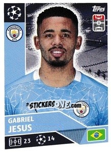Sticker Gabriel Jesus - UEFA Champions League 2020-2021 n. MCI16 - Topps