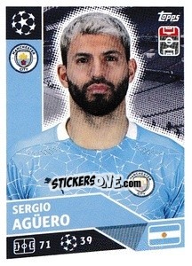 Sticker Sergio Agüero - UEFA Champions League 2020-2021 n. MCI18 - Topps