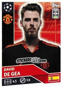 Sticker David de Gea - UEFA Champions League 2020-2021 n. MUN3 - Topps