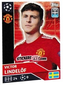 Sticker Victor Lindelöf - UEFA Champions League 2020-2021 n. MUN5 - Topps
