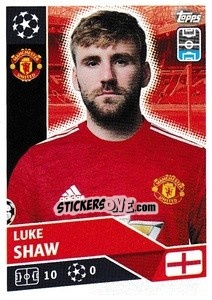 Sticker Luke Shaw - UEFA Champions League 2020-2021 n. MUN7 - Topps