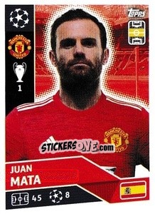 Sticker Juan Mata - UEFA Champions League 2020-2021 n. MUN11 - Topps