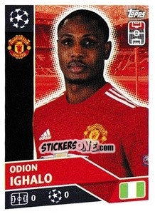 Sticker Odion Ighalo - UEFA Champions League 2020-2021 n. MUN15 - Topps