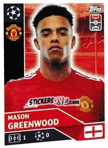 Sticker Mason Greenwood - UEFA Champions League 2020-2021 n. MUN18 - Topps