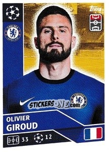 Sticker Olivier Giroud - UEFA Champions League 2020-2021 n. CHE16 - Topps
