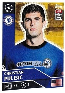Sticker Christian Pulisic - UEFA Champions League 2020-2021 n. CHE17 - Topps