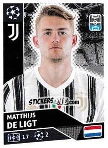 Sticker Matthijs de Ligt - UEFA Champions League 2020-2021 n. JUV5 - Topps