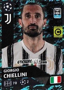 Sticker Giorgio Chiellini (Captain) - UEFA Champions League 2020-2021 n. JUV7 - Topps