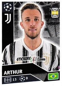 Sticker Arthur - UEFA Champions League 2020-2021 n. JUV15 - Topps