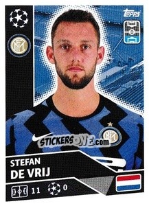 Sticker Stefan de Vrij - UEFA Champions League 2020-2021 n. INT5 - Topps