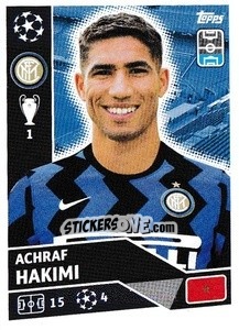 Sticker Achraf Hakimi - UEFA Champions League 2020-2021 n. INT6 - Topps