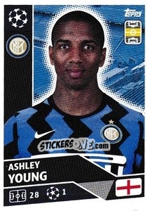 Sticker Ashley Young - UEFA Champions League 2020-2021 n. INT10 - Topps