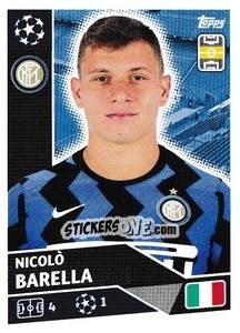 Sticker Nicolò Barella - UEFA Champions League 2020-2021 n. INT13 - Topps