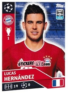 Sticker Lucas Hernández - UEFA Champions League 2020-2021 n. BAY9 - Topps
