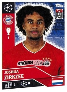 Sticker Joshua Zirkzee - UEFA Champions League 2020-2021 n. BAY13 - Topps