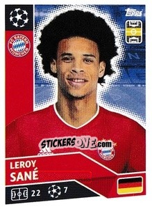 Sticker Leroy Sané - UEFA Champions League 2020-2021 n. BAY14 - Topps