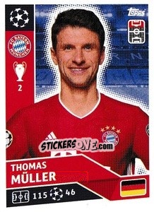 Sticker Thomas Müller - UEFA Champions League 2020-2021 n. BAY16 - Topps