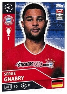 Sticker Serge Gnabry - UEFA Champions League 2020-2021 n. BAY17 - Topps