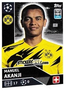 Sticker Manuel Akanji - UEFA Champions League 2020-2021 n. DOR4 - Topps