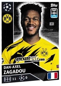 Sticker Dan-Axel Zagadou - UEFA Champions League 2020-2021 n. DOR7 - Topps