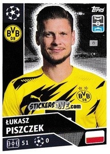 Sticker Lukasz Piszczek - UEFA Champions League 2020-2021 - Topps