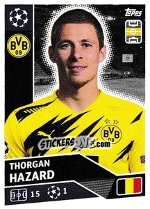 Sticker Thorgan Hazard - UEFA Champions League 2020-2021 - Topps