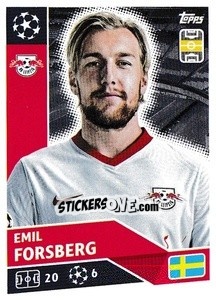 Sticker Emil Forsberg - UEFA Champions League 2020-2021 n. RBL16 - Topps
