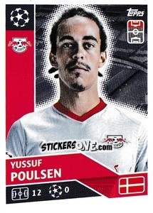 Sticker Yussuf Poulsen - UEFA Champions League 2020-2021 n. RBL18 - Topps