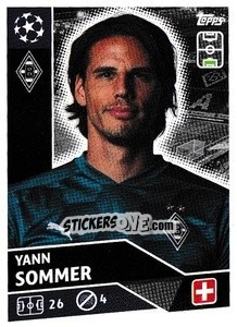 Sticker Yann Sommer - UEFA Champions League 2020-2021 - Topps