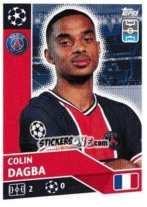 Sticker Colin Dagba - UEFA Champions League 2020-2021 n. PSG4 - Topps