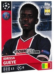 Sticker Idrissa Gueye - UEFA Champions League 2020-2021 n. PSG10 - Topps