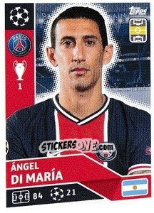 Sticker Ángel Di María - UEFA Champions League 2020-2021 n. PSG11 - Topps