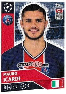 Sticker Mauro Icardi - UEFA Champions League 2020-2021 n. PSG16 - Topps