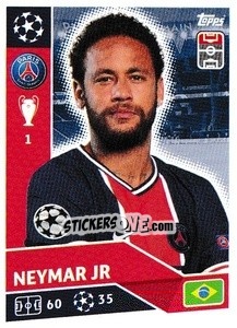 Sticker Neymar Jr - UEFA Champions League 2020-2021 n. PSG17 - Topps