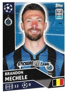 Sticker Brandon Mechele - UEFA Champions League 2020-2021 n. BRU4 - Topps