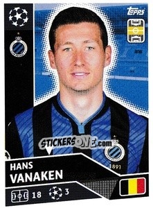 Sticker Hans Vanaken - UEFA Champions League 2020-2021 n. BRU11 - Topps