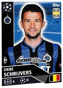 Figurina Siebe Schrijvers - UEFA Champions League 2020-2021 n. BRU14 - Topps