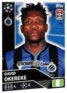 Sticker David Okereke - UEFA Champions League 2020-2021 n. BRU18 - Topps