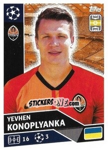 Sticker Yevhen Konoplyanka - UEFA Champions League 2020-2021 n. SHK13 - Topps