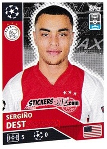 Sticker Sergiño Dest - UEFA Champions League 2020-2021 - Topps