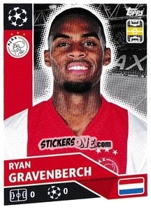 Sticker Ryan Gravenberch - UEFA Champions League 2020-2021 - Topps