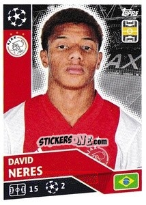 Sticker David Neres - UEFA Champions League 2020-2021 n. AJA16 - Topps