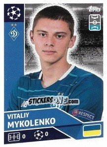 Sticker Vitaliy Mykolenko - UEFA Champions League 2020-2021 n. POF19 - Topps