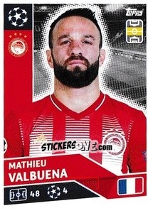 Sticker Mathieu Valbuena - UEFA Champions League 2020-2021 n. POF75 - Topps