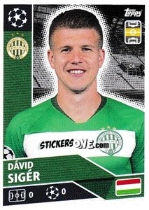 Sticker Dávid Sigér - UEFA Champions League 2020-2021 n. POF91 - Topps
